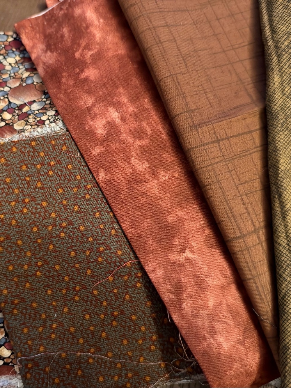 Vintage 100% Cotton Fabric Lot of 5